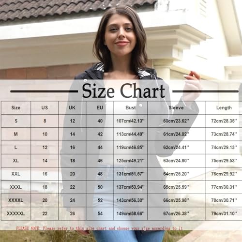 Wkishenl Rain Jackets For Women Lightweight Long Hooded Raincoat Waterproof Travel Hiking Outdoor Windbreaker Trench Coats3