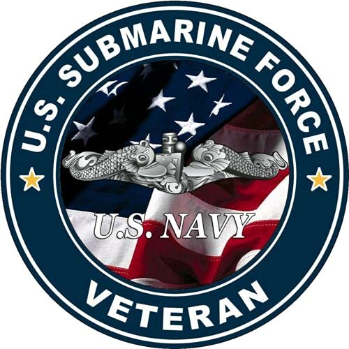 US Submarine Force Veteran Sticker for Car Vinyl Decal Water Bottle Laptop Decal Motorcycle Helmet 3.25"