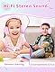 Xunpuls Kinder-Bluetooth-Kopfhörer, faltbar, kabellos, Stereo-Sound mit Mikrofon, 10 Stunden Spielzeit, Bluetooth 5.3, kabellose Kopfhörer für Kinder, Erwachsene, Schule, Online-Klasse (Rosa)