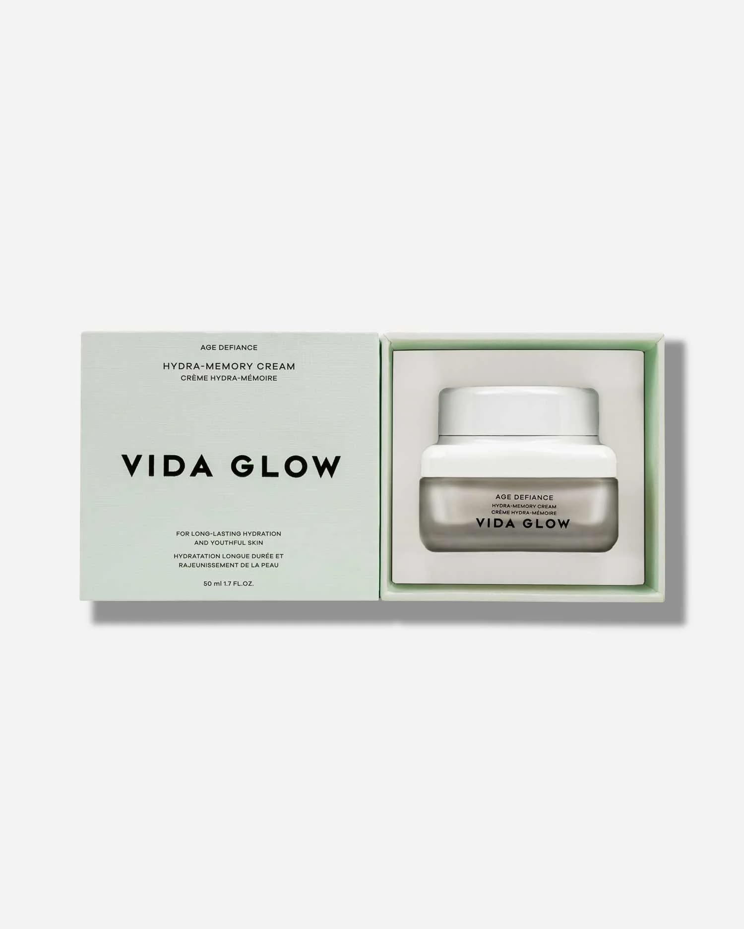 Vida Glow - Age Defiance Hydra-Memory Cream Facial Moisturizer | 360° Clean Skincare Regime For Youthful Skin (1.7 fl oz | 50 mL)