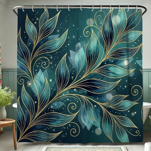Rideau de douche élégant en polyester imperméable et tapis assortis - 5