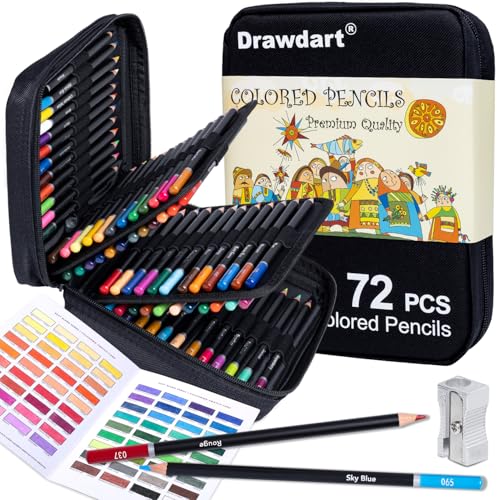 Drawdart 72-Color Professional Pencils