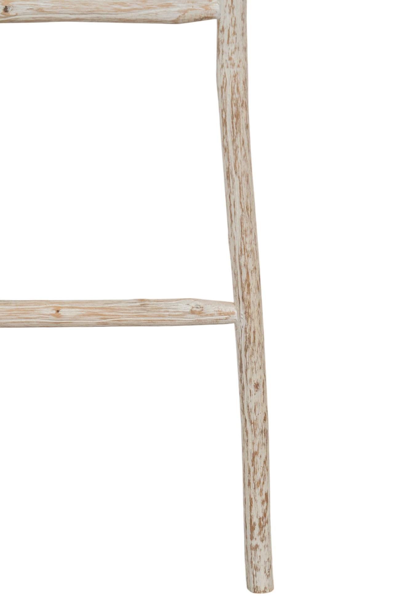 Biscottini Escalera toallero baño 108 x 32 x 3 – Escalera decorativa de madera – Toallero de bambú