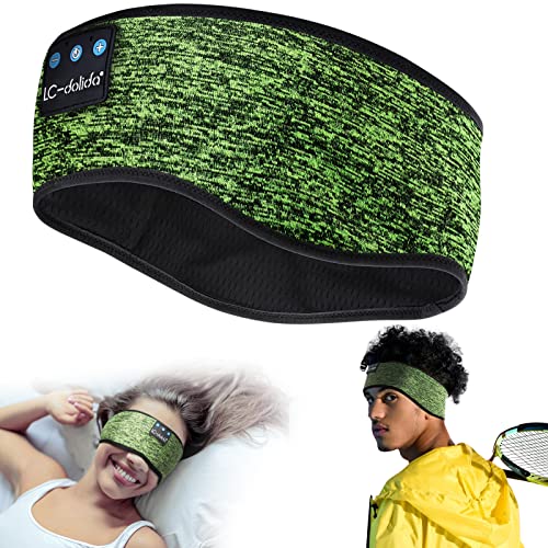 Image of LC-dolida Sleep Headphones Bluetooth Headband Sleeping Wireless Headband Headphones with Thin HD Stereo Speakers Perfect for Side Sleepers, Sport, Yoga, Travel