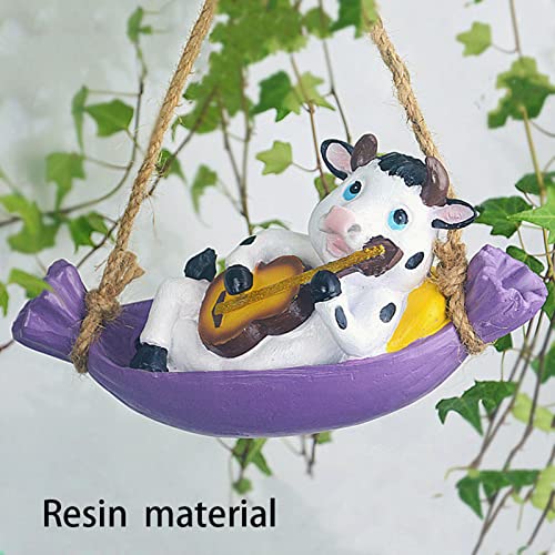 Tuore Garden Cow Ornament, Cow Statue Vivid Modeling Cute Colorfast For Lawn (Dairy Cow) #TOP2