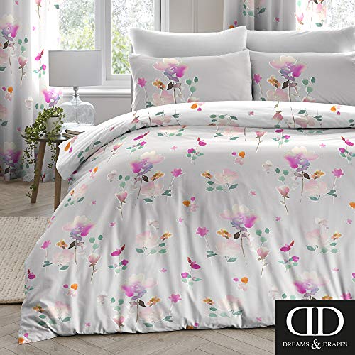 Dreams 'n' Drapes - Juego de Funda de edredón, 52% poliéster, 48% algodón., Rosa, Matrimonio Grande