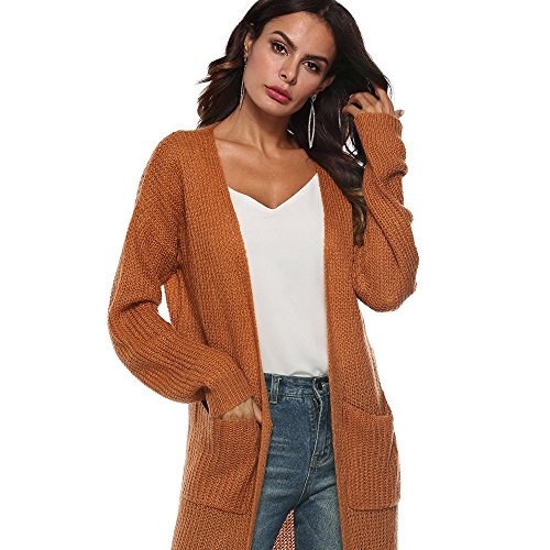 YKA Women\'s Tops, Solid Jacket 2018 Autumn Long Sleeve Open Cape Casual Coat Blouse Kimono Cardigan - Thumbnail 3