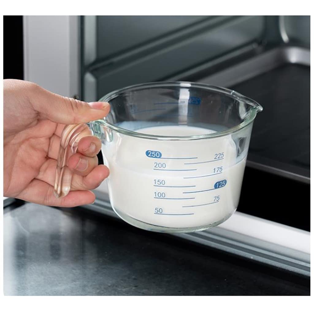 Tasses à mesurer en verre à haute teneur en borosilicate Outils de cuisson Tasses Tasses à mesurer résistantes aux hautes températures avec tasses à lait graduées Durable (taille : 250 ml) (1000 ml)
