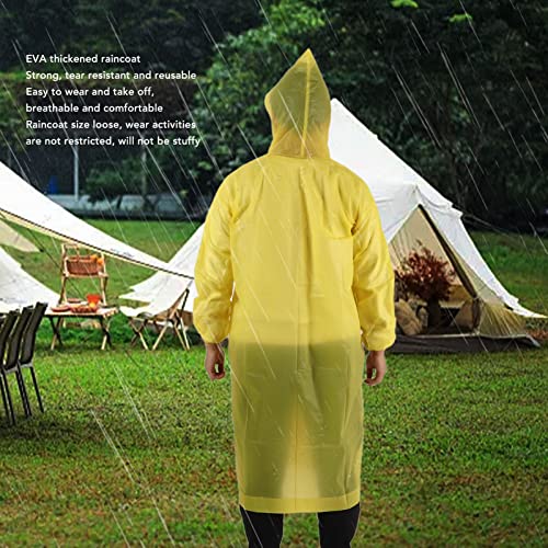 SUNGOOYUE 5pc EVA Resuable Poncho de Chuva Engrossado Adulto Capa de Chuva Com Capuz para Atividades