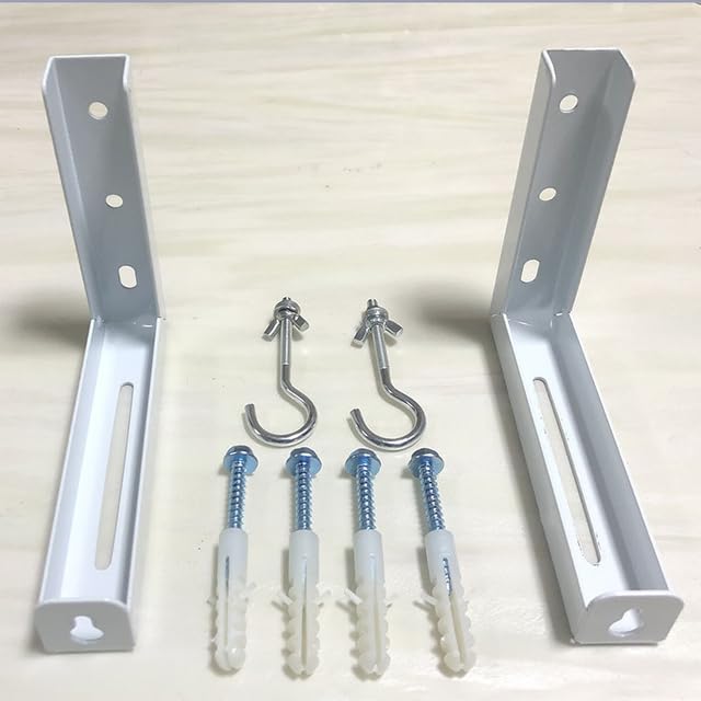 AEsmart - Universal Adjustable Projector Screen Mounting Hook Kit Wall Hanging L-Bracket Movie Projection Curtain (SH-S8)