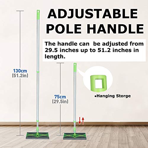 image for Guay Clean Flat Mop Sweeper Cleaning Kit Set with Adjustable Handle - 