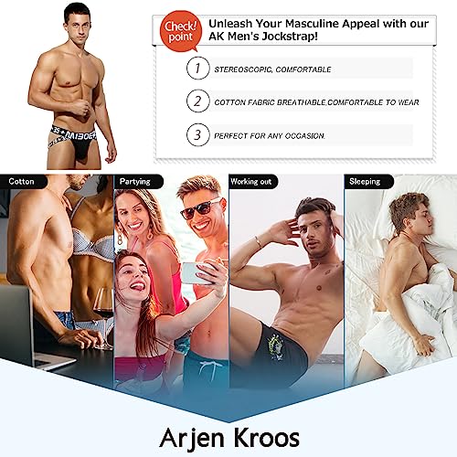 image for Arjen Kroos Men's Jockstrap Athletic Supporter Youth Breathable Cotton