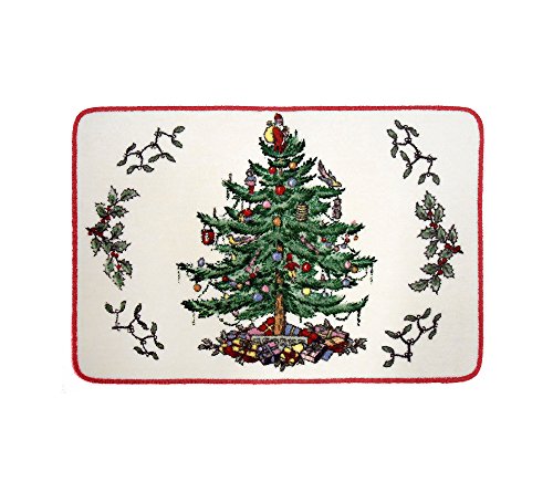 Spode-Bath-Mat-Cotton-Bath-Rug-Holiday-Bathroom-Decor-Christmas-Tree-Collection-20-x-30 Spode Bath Mat Cotton Bath Rug Holiday Bathroom Decor Christmas Tree Collection 20 x 30