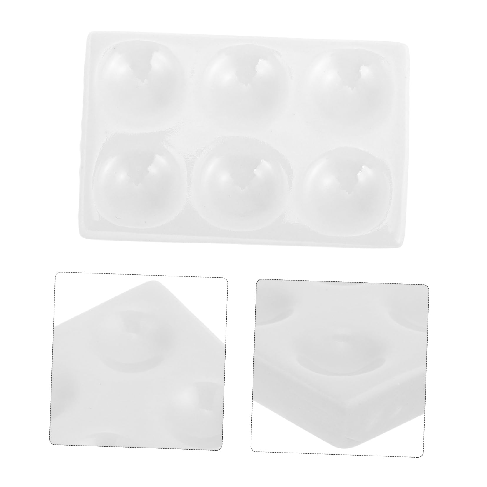 FUNOMOCYA 6 Hole Reaction Plates for Science Chemistry Lab Reagent Test Plate Porous Design Smooth Surface Chemical Experiment Instrument