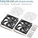 GDSTIME 120mm x 25mm PWM 4PIN Computer Case Fan, Powerful 120x120x25mm 12V DC Brushless Cooling Fan for PC Cases, Radiators or CPU Cooler (2-Pack)
