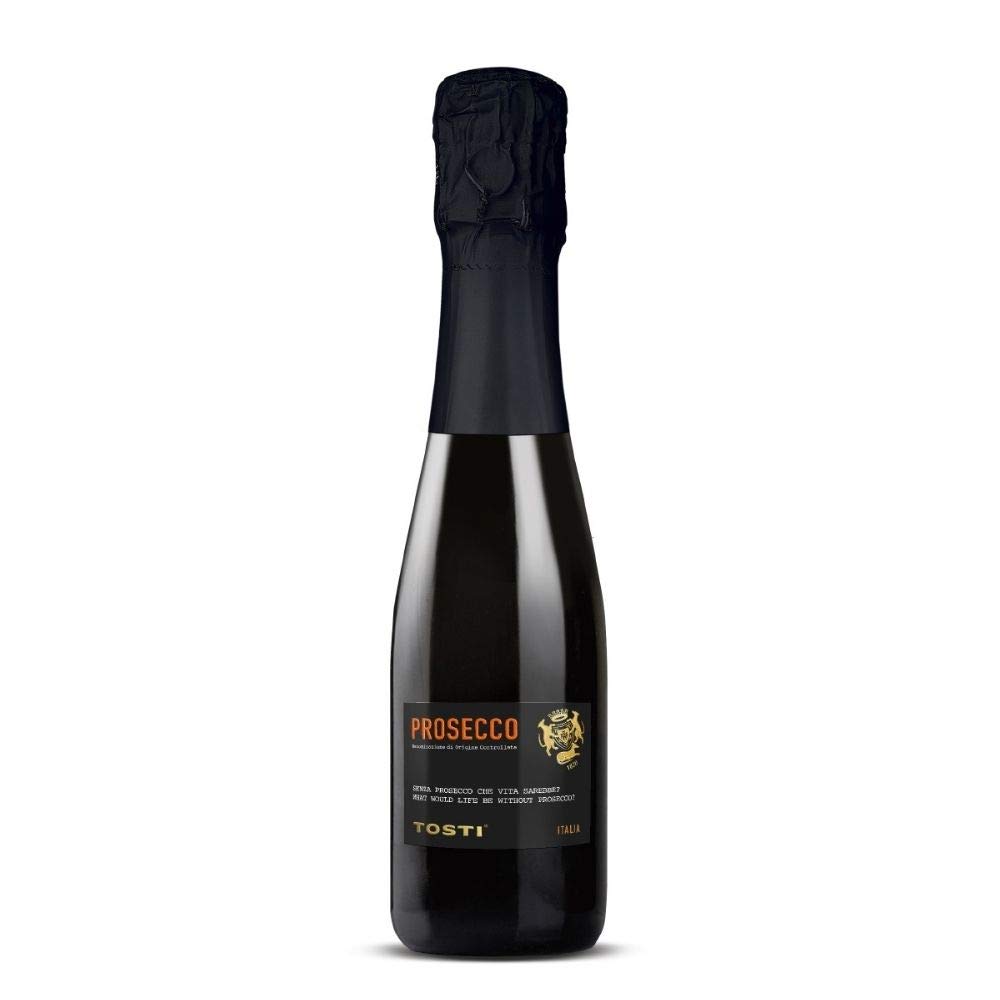 Tosti 1820 Prosecco DOC Extra Dry 24 Bottiglie da 20cl - Formato Mignon in tris - Spumante Italiano per Brindisi e Aperitivi