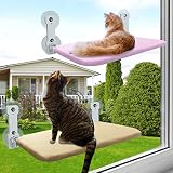 Foldable Cat Window Perch, 2 Pack Cordless Cat Hammock for Window with Strong Suction Cup, Cat Windo