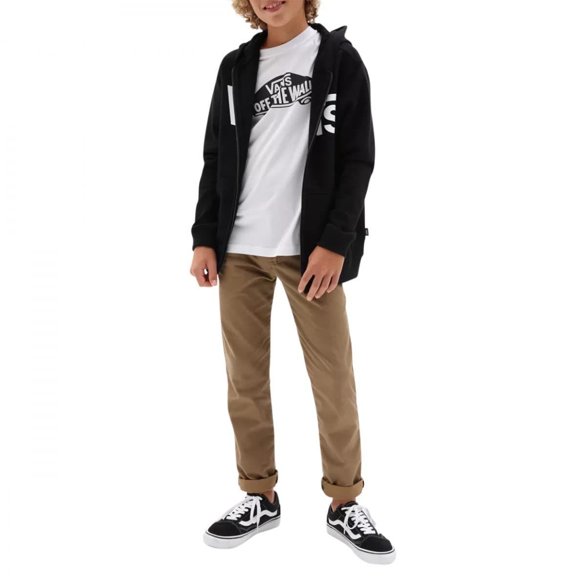 Vans Classic Zip Hoodie II Boys Cappuccio Bambini e Ragazzi