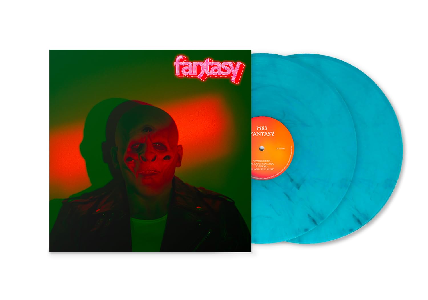 M83 - Fantasy - limited gatefold blue marbled vinyl 2xLP + insert + stickers