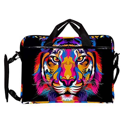 Funda bandolera para portátil de 14 a 15.4 pulgadas y maletín con diseño de tigre 3