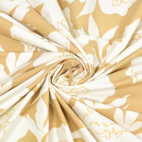 Image of 350 TC Premium Heavy Cotton Feel Elastic Fitted Bedsheet King Size with 2 Frill Pillow Covers King Size || Double Bed with All Around Elastic (Yellow Floral, King)