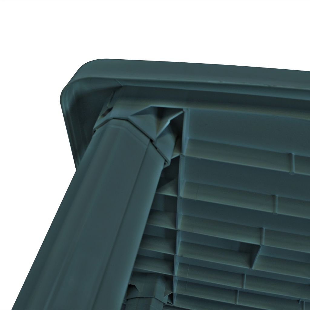 Ipae-Progarden S.P.A. 78008 Tavolo Rettangolare 101 x 68 x 72 cm Faretto Verde, Resina