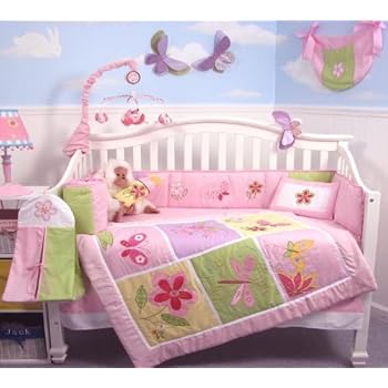butterfly baby crib bedding set