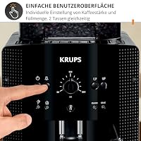Krups Kaffeevollautomat – kompakter Espressovollautomat für ganze Bohnen, Kaffeemaschine mit Dampfdüse für Milchschaum, einfache Bedienung, geeignet für Espresso, Cappuccino und Latte Macchiato – Ansicht 5