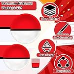 162Pcs Cartoon Animation Birthday Party Supplies Decorations for Birthday,Cartoon Theme Party Favors Including Banner, Plates, Cups, Napkins, Cutlery and Tablecloth for 24 Guests - Image 2