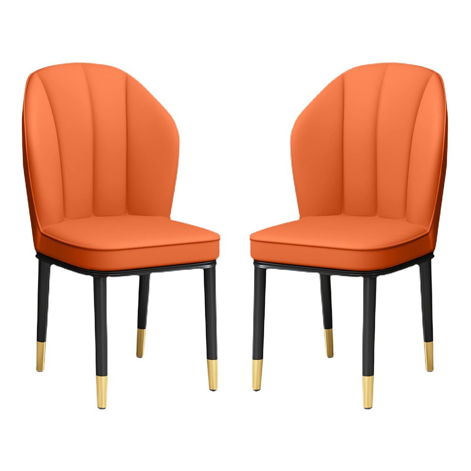 Chaise de salle à manger design en cuir PU lot de 2 assise rembourrée