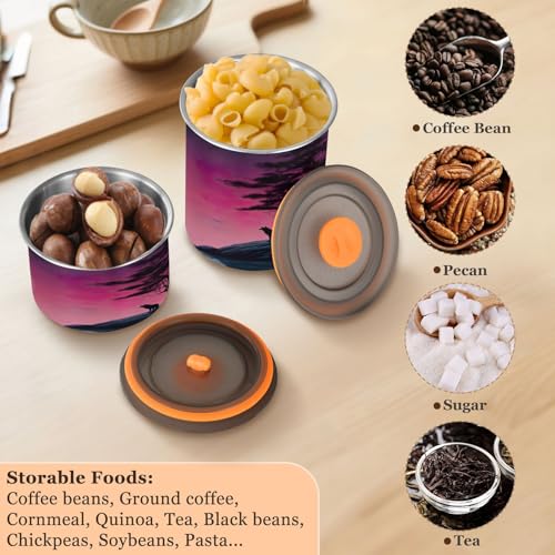 Envase hermético para café de acero inoxidable 17oz miniatura 5