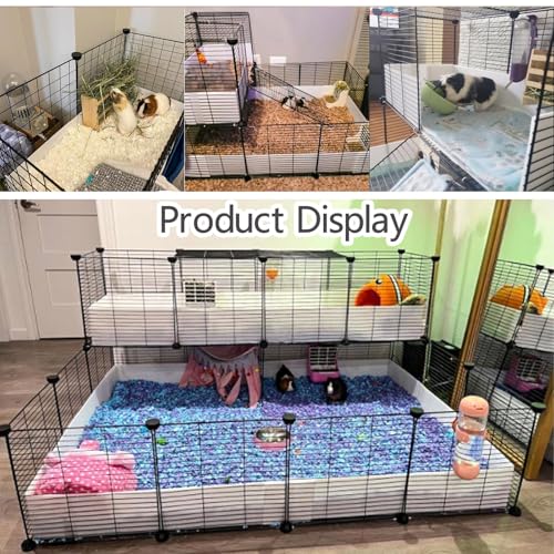 Cage portable pour cochon d'Inde – Cage pour hérisson et hamster avec fond en plastique imperméable, clôture de cour pour animaux de compagnie, idéale pour les petits animaux de compagnie