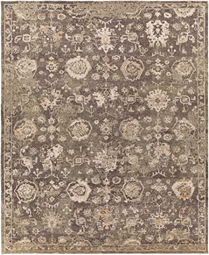 BoutiqueRugs 6x9 Brown Floral Wool Rug