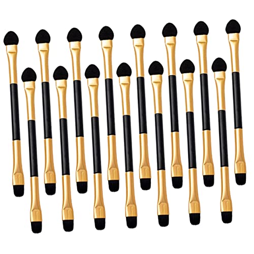 Beatifufu Portable Eye Shadow Brush Set 15pcs Dual End Makeup Brushes Eye Shadow for Women Mini Makeup Brush Kit Soft Tips Eyeshadow Sticks Eye Brush Set
