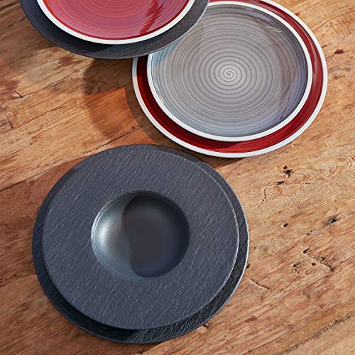 Villeroy & Boch Manufacture Rock Pasta Plate, 11.5 In, Black/Gray #TOP4