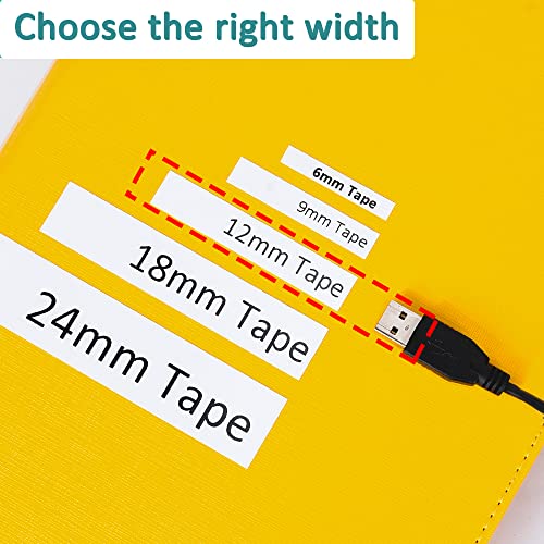 Hehua Tz Tape 12Mm 0.47 Laminated Clear Tze-131 Tze131 Compatible For Brother Label Maker Tape 12Mm 0.47 Clear Tz-131 Tz131 For Ptouch Pt D210 D200 D220 D600 Pth110, 1/2'' Black On Clear, 6 Pack #TOP6