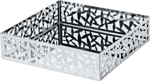 Alessi Msa10 Cactus! Porte-serviettes en Papier de Table avec Bord Ajouré en Acier Inoxydable 18/10