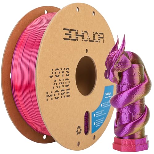 3DHoJor Silk PLA Filament 1.75mm Red Gold Purple Triple Color PLA 3D...