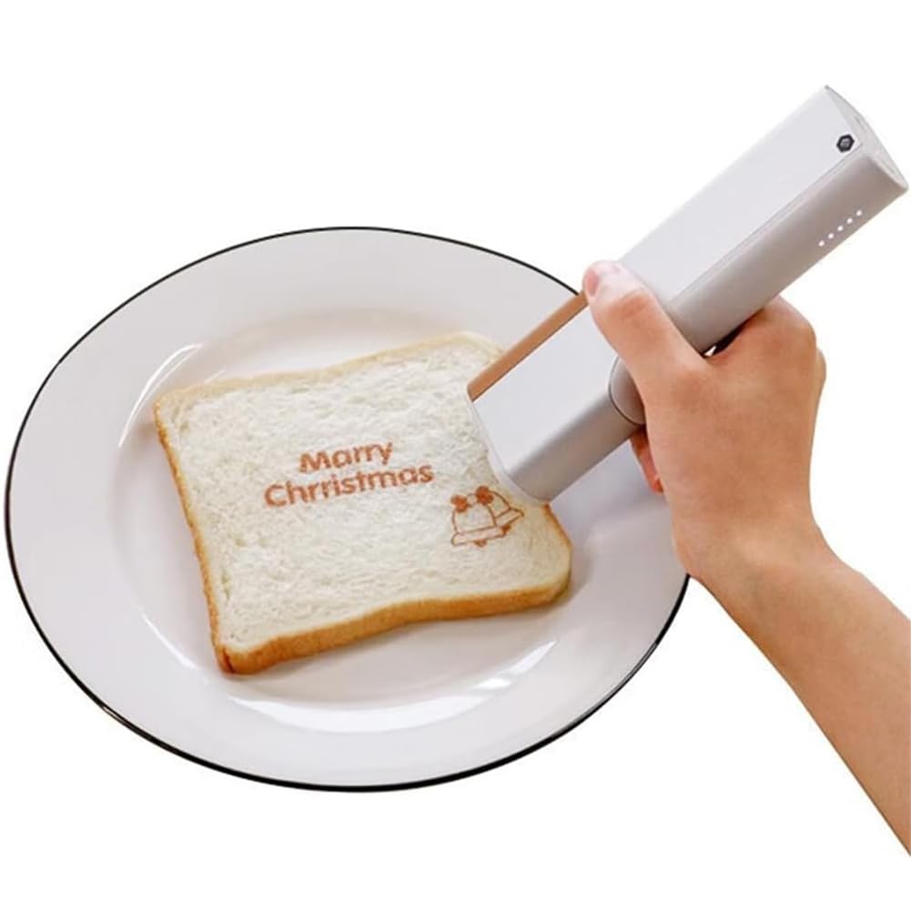 Imprimante à jet d'encre comestible, imprimante alimentaire sans fil avec contrôle par application, précision de 300 DPI, largeur d'impression de 26 mm, parfaite pour décorer des gâteaux, du pain, du