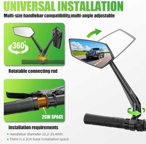 RBRL 360° Adjustable Bike Mirror
