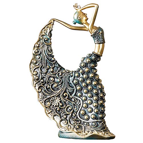 PQZATX Decoration Accessories Home Decor Resin Handicraft Statues Living Room Bedroom Dancing Sculpture Figurine Gifts