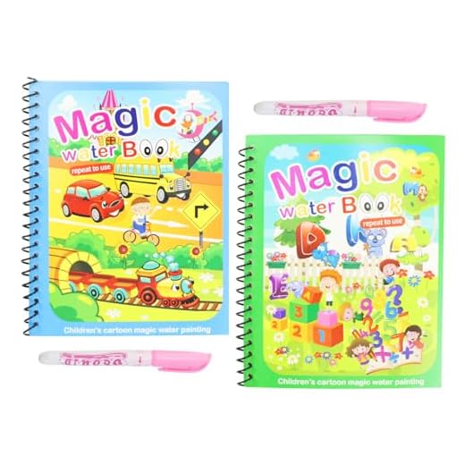 LumenTY 2 Piezas Libro para Colorear con Agua Libro de Dibujo Mágico Libro de Colorear Mágico Reutilizable Magic Water Book Libro Infantil Pintar para regalos de cumpleaños de Navidad