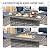 UDPATIO Patio Furniture Sets with Fire Pit Table, Modular Rattan Outdoor Conversation Patio Sectional Furniture Sofa Set for Backyard, Deck w/Coffee Table, 8PC Grey/Blue (Include Sofa Cover)