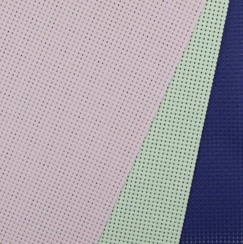 Image of KCS 3 pc of 15 inch x 18 inch(38cmx45cm) Counted Cross Stitch Cotton Aida Cloth Needlework Rolled Fabric Box,11CT,Royal Blue+Light Green+Pink