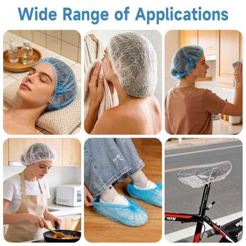 Alaoo Einweg Haarnetz, 100 Stück Kopfhaube, Einweg Nicht Gewebt Bouffant Kappen Einweg Haarhaube Haarnetz, Baretthauben, Einweghauben Kopf Haube für OP Gastronomie Hygiene, Weiß