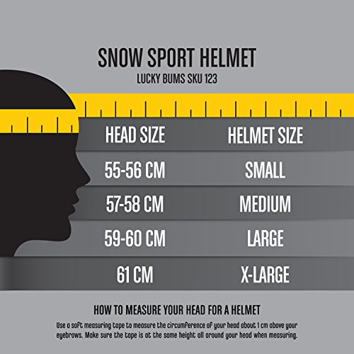 Lucky Bums Snow Sport Helmet, Matte Black, Medium - Thumbnail 5
