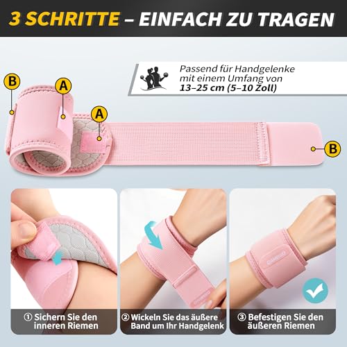 CAMBIVO Handgelenk Bandagen Krafttraining, 2 Stück Verstellbare Handgelenkstütze Sport, Wrist Wrap für Fitness, Gym, Sportschutz, Alltag