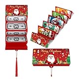 Weihnachts-Geld- oder Geschenkkartenhalter mit 10 Fächern, Überraschung, Weihnachtsgeschenk, Kartenhalter für Weihnachtsmann, Geldkarten mit Umschlägen, C-hristmas M-oney H-olders für Bargeld, Schecks