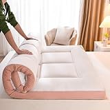 Futón con colchón de piso de estilo japonés, colchón portátil enrollable, colchón para acampar para adultos, sofá cama portátil para acampar; colchón para habitación de invitados, tapete para dormir t