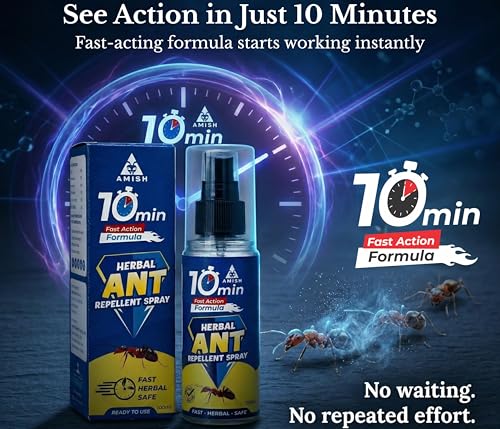 Image of Amish Herbal Ant Spray 100ml Pack Of 2 |10Minutes Result Guaranty|Removes Entire Ant colony|Powerful 100% Organic No Chemical Ant Repellent Spray for Home Kitchen Office Garden Long Lasting Protection Instant Action